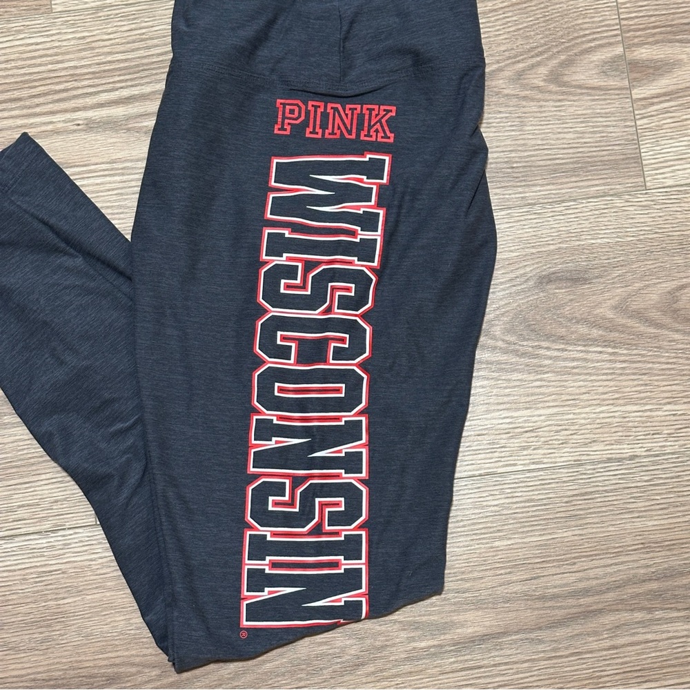 PINK Victoria's Secret Wisconsin Badgers  heather gray Leggings